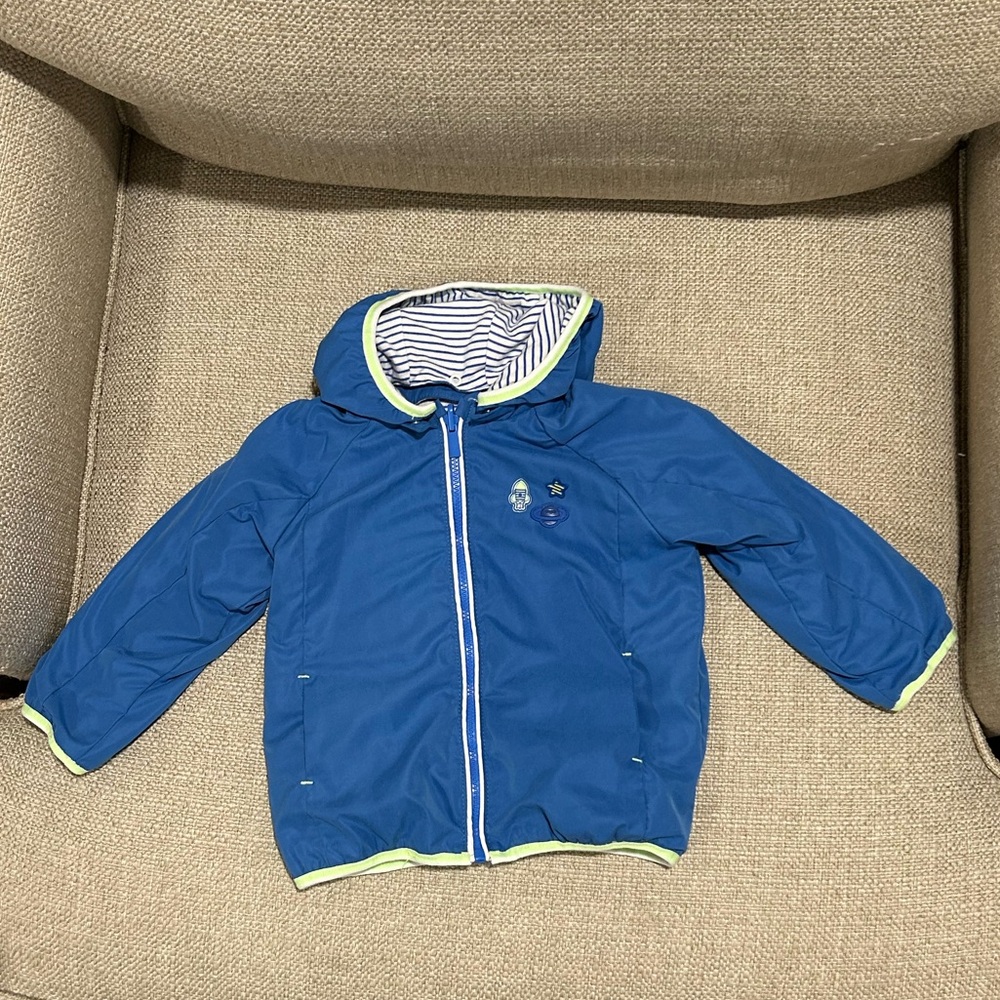 Mayoral Baby Boys’ 12m Reversible Blue Spaceship Hooded Windbreaker Jack…